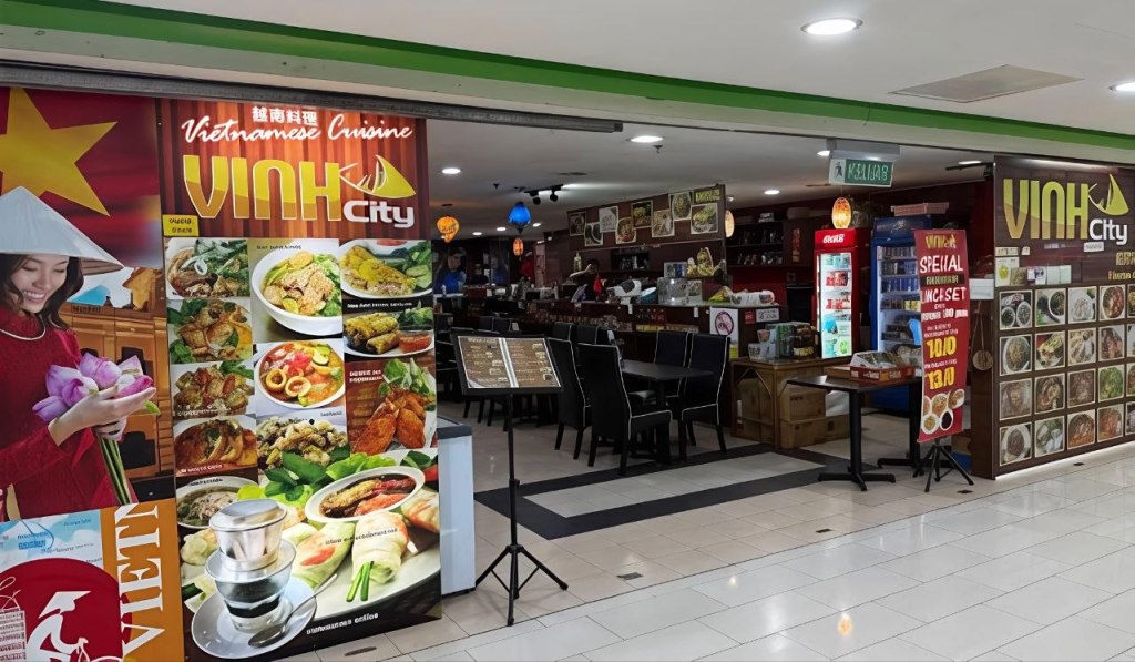 Vinh City Vietnamese Cuisine restaurant exterior at Sungei Wang Plaza