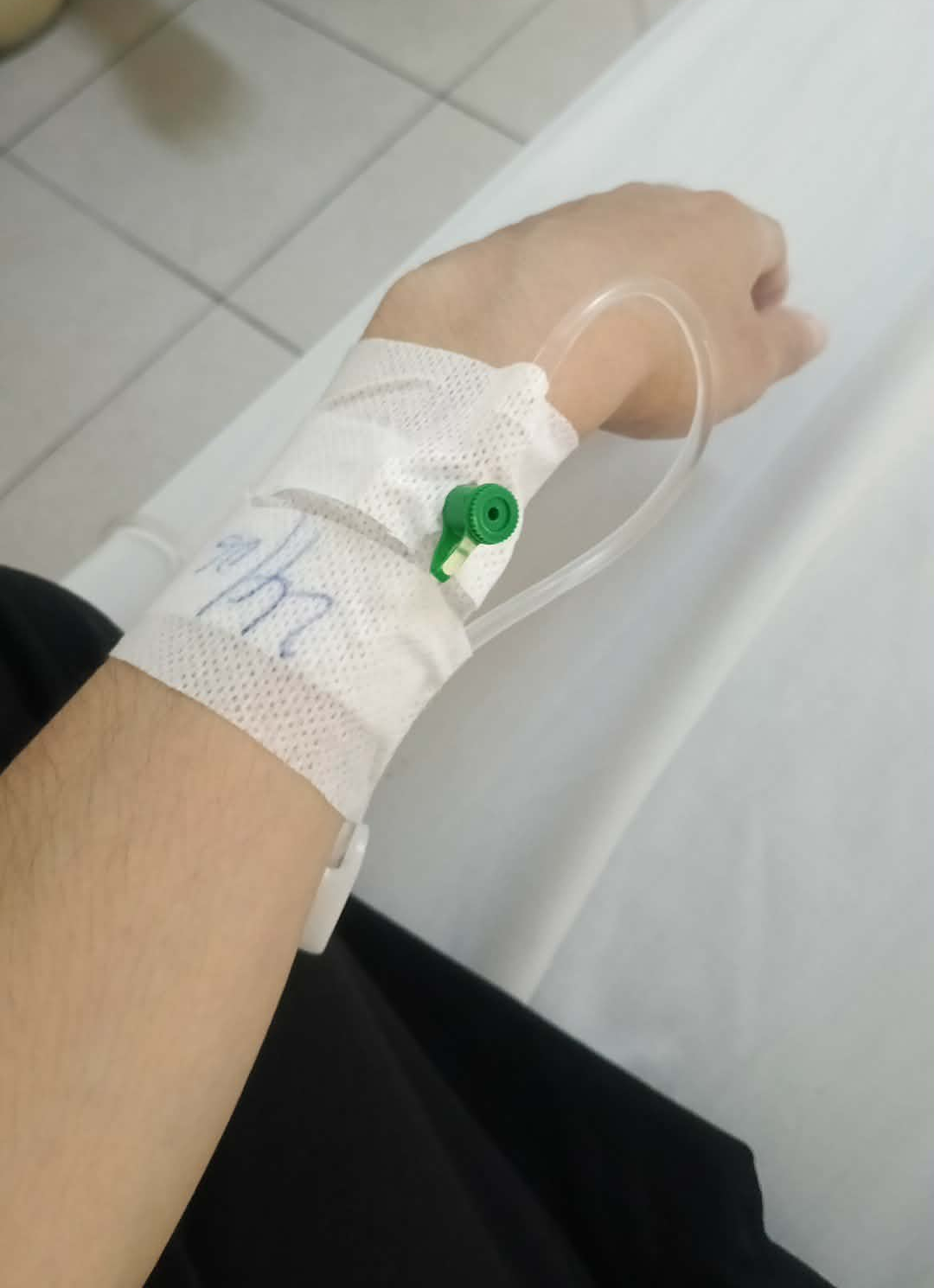 My arm after a blood test at Calmette Hospital, the first step in my diagnosis journey